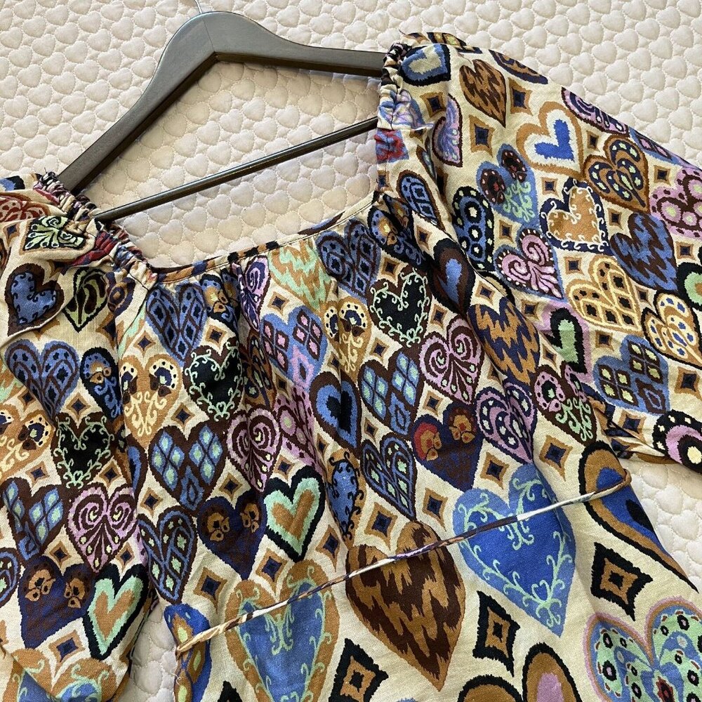 FARM Rio Multicolor Heart Print Mini Dress - Picture 14 of 16